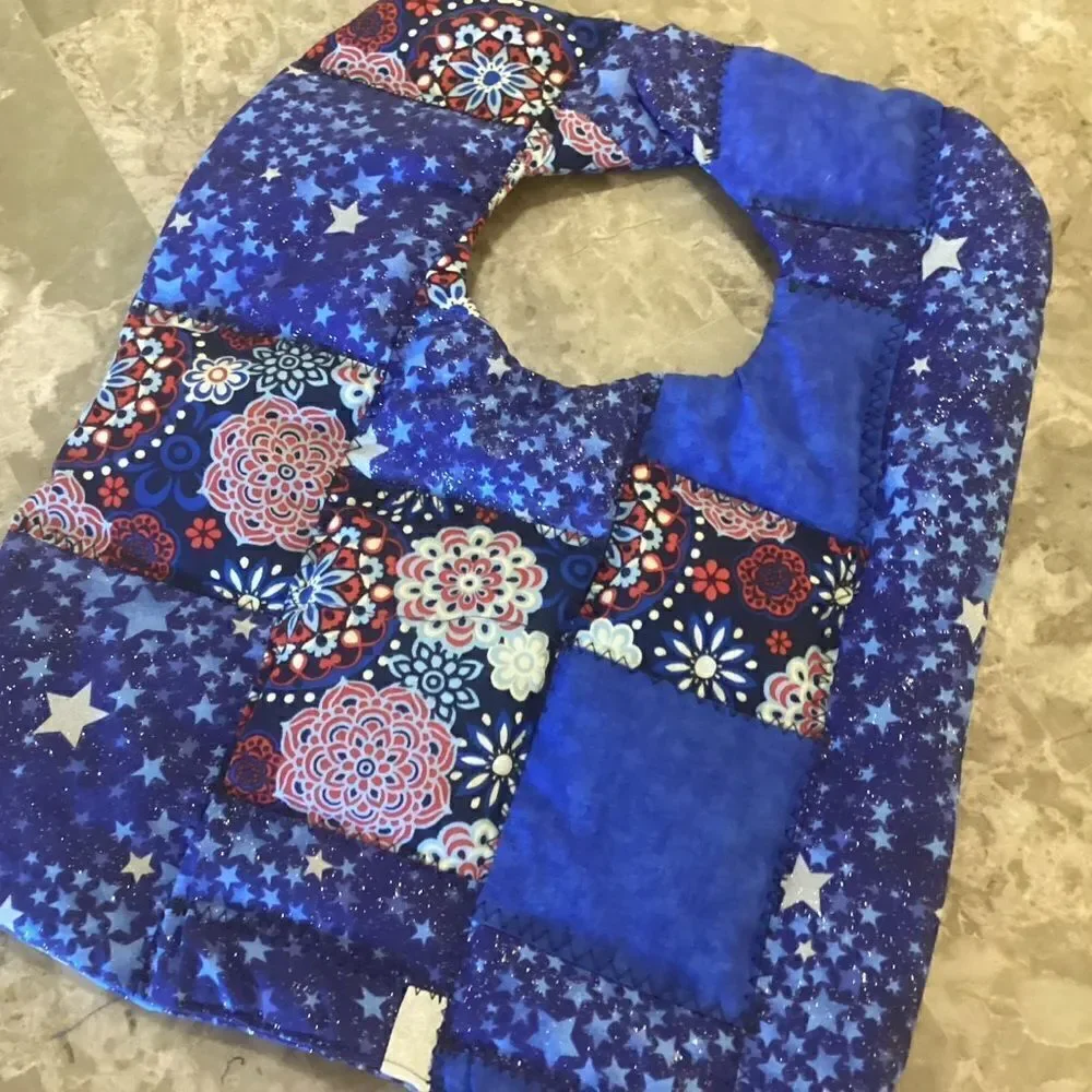 NWOT. Hand Crafted Quilted Reversible Baby Bib $12 ea. or 3/$25